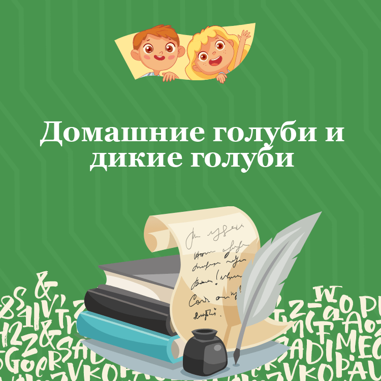 Басня Домашние голуби и дикие голуби